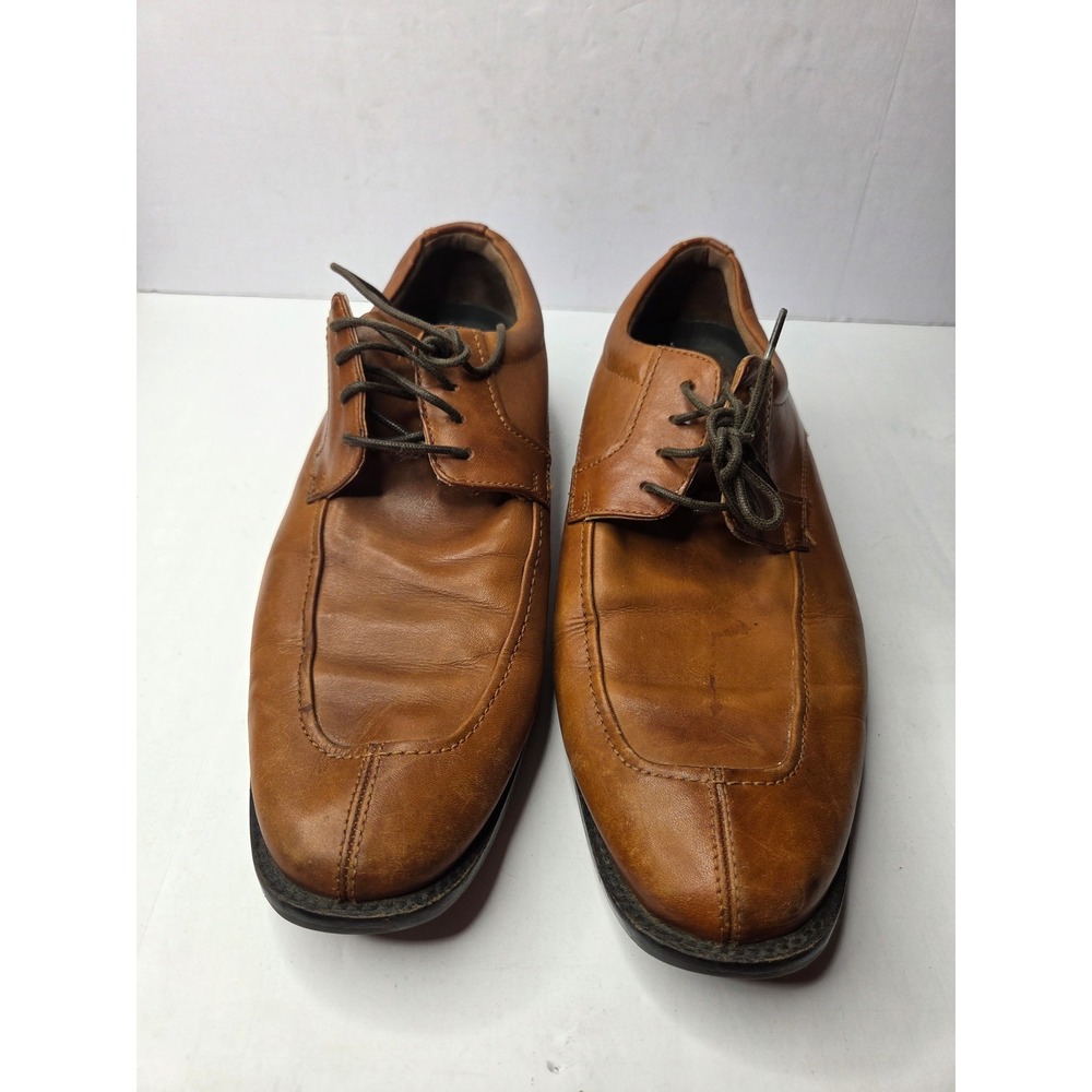 Rockport Mens Brown Leather Square‎ Bicycle Toe Derby Oxford Shoes 5367